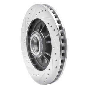 Ford F-150 Brake Rotor (1) - Front Right - R1 Concepts - Drilled & Slotted - Silver - `97-`00